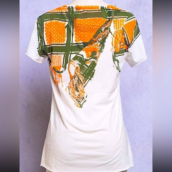 🆕🌿🤍POL: Scarf Ivory Tee SMALL - Picture 3 of 6